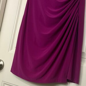 Ralph Lauren Purple Cap Sleeve Midi Dress